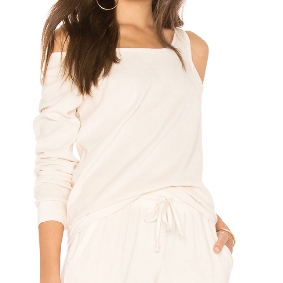 Young Fabulous & Broke Jacee Velour Top in Cream - Picture 7 of 10